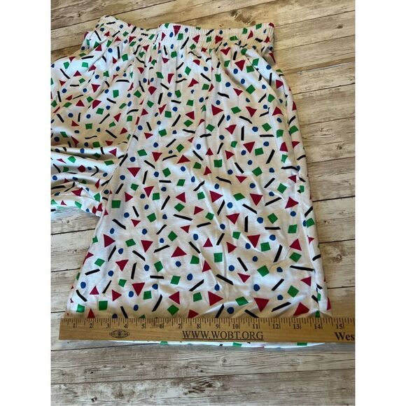 NWT Vintage Catalina Knit Shorts Women’s Large White Multi High Rise Geometric - Picture 10 of 16